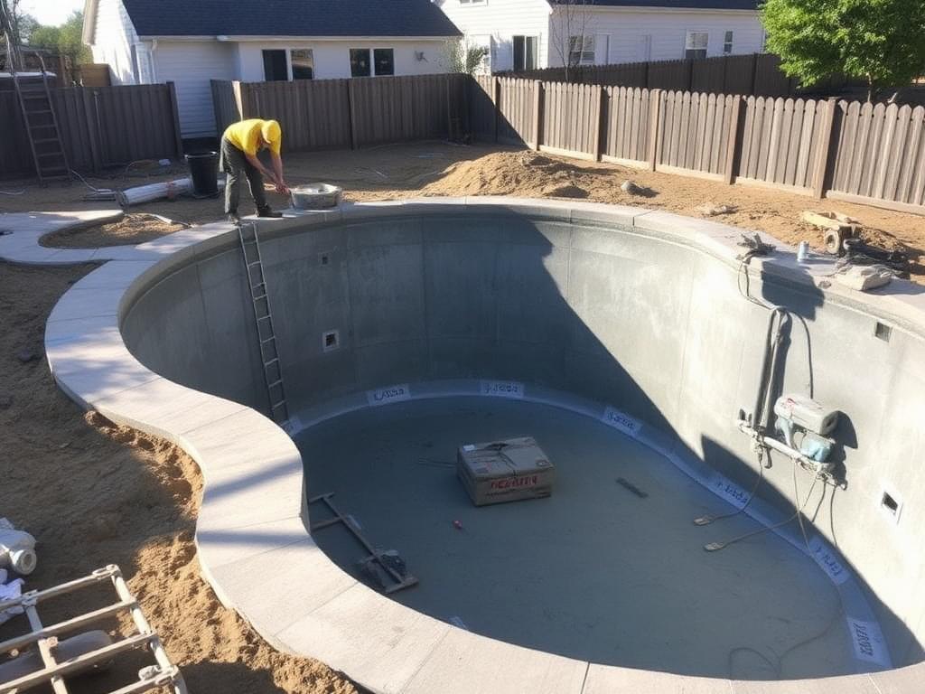 Permitted pool removal and backfill in progress