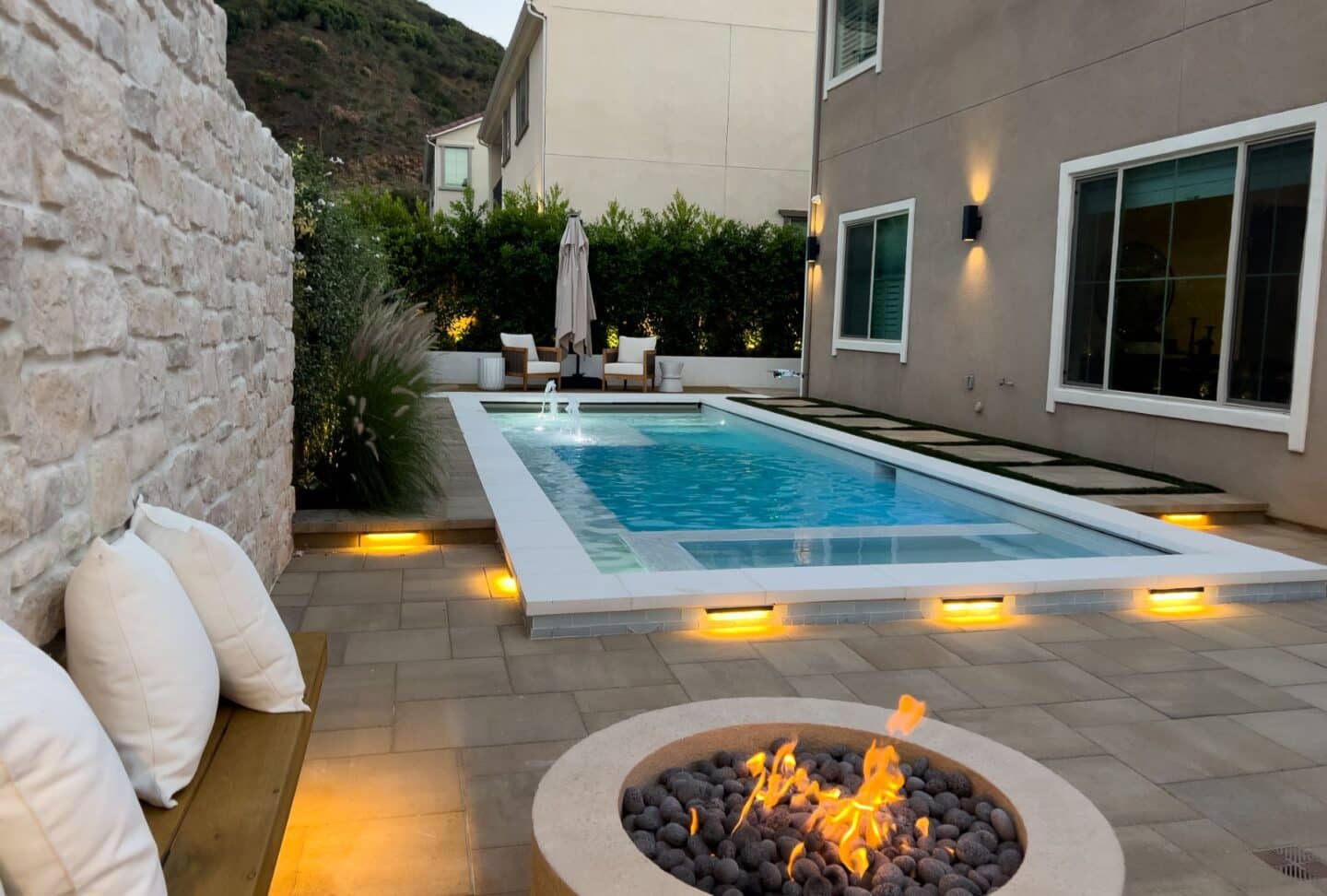 Luxury finished pool project in Sherman Oaks by Pool Masters LA