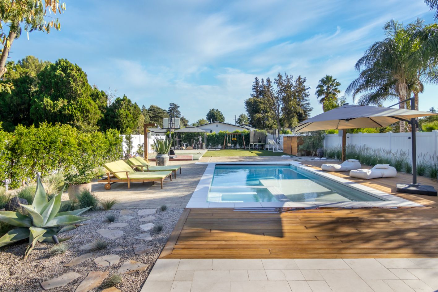 Luxury finished pool project in Walnut Acres by Pool Masters LA