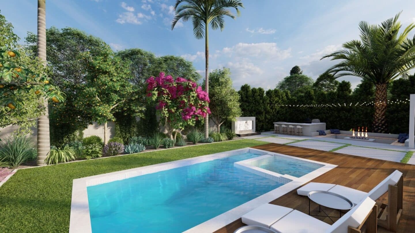 Luxury finished pool project in West Hills by Pool Masters LA