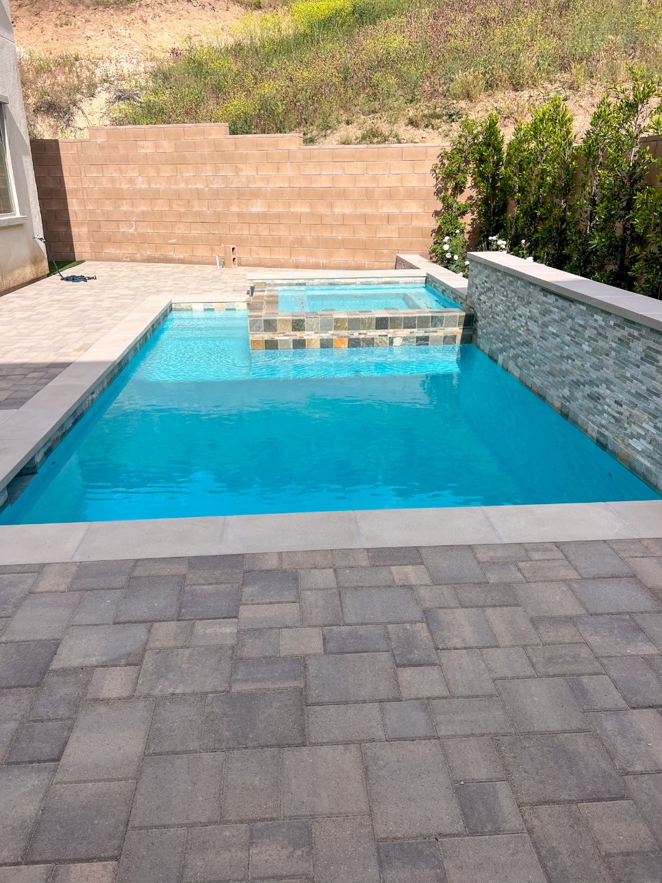 Luxury finished pool project in West Hills by Pool Masters LA